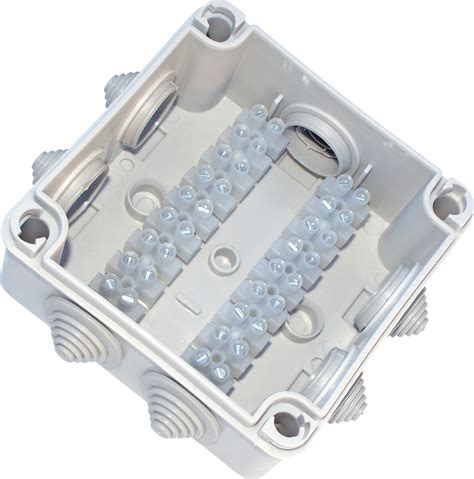 2 box junction box|small junction box with terminals.